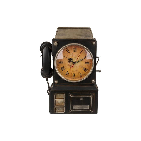 Schlüsselkasten in Form eines Telefons und einer Retro-Uhr