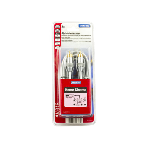 Koaxiales Cinch-Audiokabel Mit Goldbeschichtung 3m