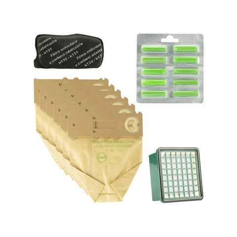 Ersatzteilset VK130 VK131 – Beutel, Filter, Duftstäbchen und Geruchsfilter