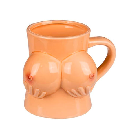 Mug-Tasse mit Dekoration in Form einer Frauenbrust, lustiges Design 11x9cm
