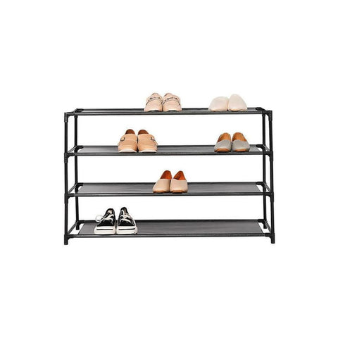 Stapelbarer Schuhständer mit 2 Ebenen für 9 Paar Schuhe 59x28x38
