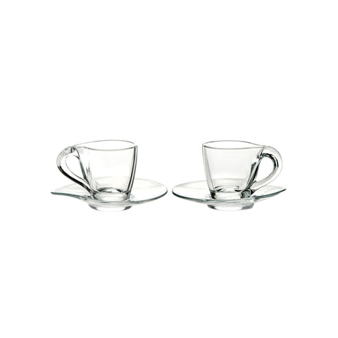 Set mit 6 Kaffeetassen mit Untertassen