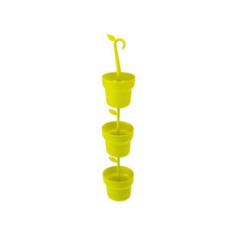 Dreier-Set runder grüner Blumentopfbehälter