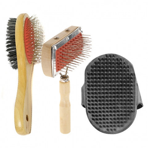 Set mit 3 Massagebürsten zum Entwirren