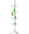 Bild-1-WENKO-teleskopisches-Eckregal-mit-4-Ablagen-Dolcedo-EAN-4008838372500