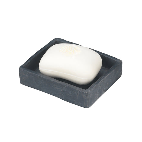 Badezimmer-Seifenablage aus Polyresin Slate Rock