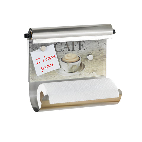 Magnetischer Küchenrollenhalter Café aus gehärtetem Glas