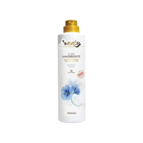 immagine-1-wexor-elisir-ammorbidente-fiori-blu-750ml-ean-8054729631269