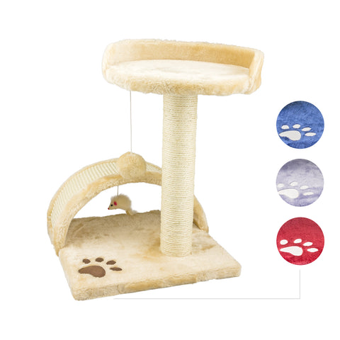 Bild-1-wintem-Kratzbaum-mit-Kuschelbett-beige-50cm-EAN-8050043120878