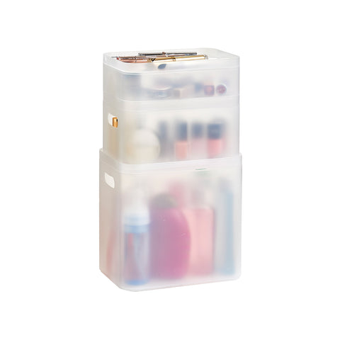 Transparente Kosmetiktasche, 3er-Set