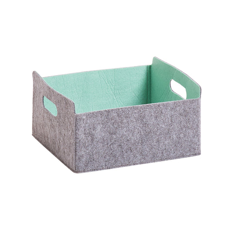Filzkorb Grau/Hellblau 31x26x15,5cm