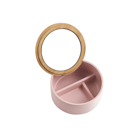 Bild-1-Zeller-runder-Schmuckspiegel-aus-Polyrésin-Rosa-EAN-4003368187358