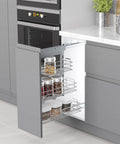 Bild-2-emuca-Küchenorganizer mit 3 ausziehbaren Ebenen für Schubladen aus Stahl 30x48cm-EAN-8432393282893