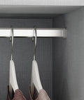 Bild-2-Emuca-Set mit 2 Kleiderstangen für den Schrank mit 2 ovalen Führungsschienen, 1,15 m, Hochglanzchrom, EAN 8432393274157