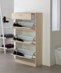 Bild-2-Feridras-Schuhschrank-aus-Lärchenholz-3-Fächer-und-1-Schublade-EAN-8033237842589