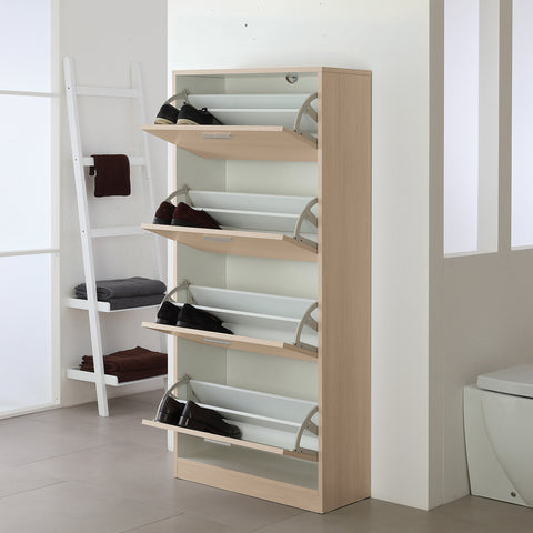 Bild-2-Feridras-Schuhschrank-aus-Lärchenholz-4-Fächer-156cm-EAN-8033237842596