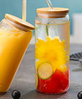 Bild-2-five-simply-smart-Palm-Glas-mit-40-cl-Fassungsvermögen-aus-Glas-und-Bambus-mit-Strohhalm-EAN-3560231529796