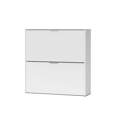 Bild-2-habitdesign-Schuhschrank mit 2 Klappen weiß 76x75x22cm-ean-8423490264653