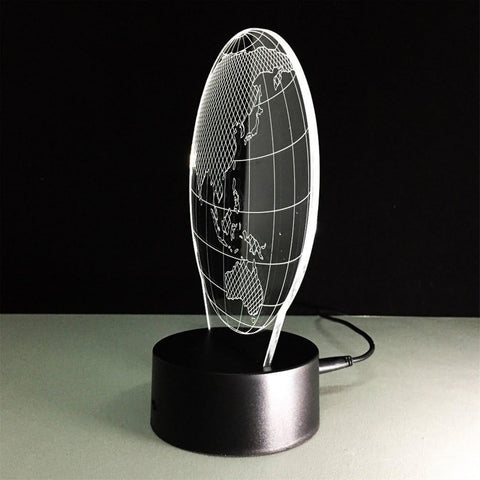 3D-LED-Globuslampe mit weißer Beleuchtung, elegantem dreidimensionalem Design und USB-Kabel für eine vielseitige Stromversorgung