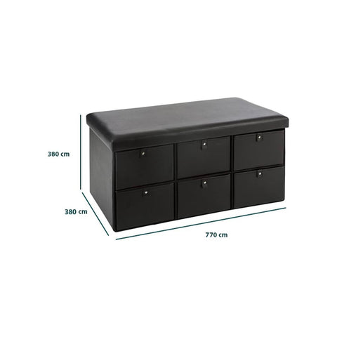 Bild-3-atmosphera-createur-dinterieur-doppelter Aufbewahrungspouf mit 6 Schubladen, schwarz, EAN 3560238337059