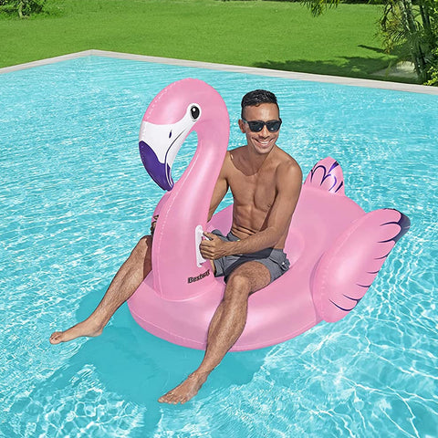 bild-3-bestway-aufblasbarer-reitbarer-flamingo-153x143cm-ean-6941607311196