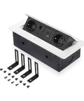 bild-3-emuca-versenkbare-schreibtisch-steckdosenleiste-eu-mit-2-schuko-steckdosen-usb-ac-rj45-hdmi-weiss-ean-8432393295787