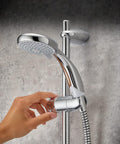 Bild-3-Feridras-verchromte-Duschstange-mit-Einzelfunktions-Handbrause-7x65x59cm-EAN-8033237833693