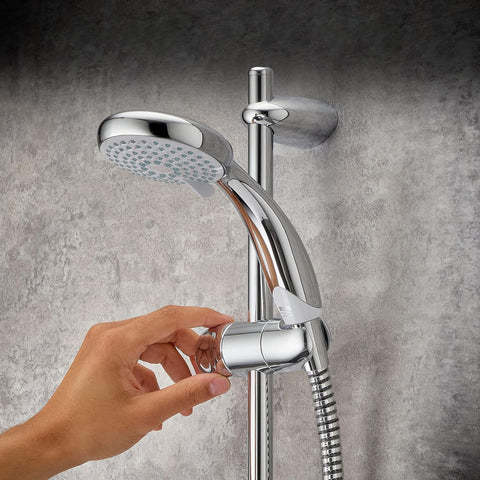 Bild-3-Feridras-verchromte-Duschstange-mit-Einzelfunktions-Handbrause-7x65x59cm-EAN-8033237833693