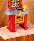 Bild-3-giaquinto-rote Spielküche für kleine Köche, 58 cm hoch, mit 14 Zubehörteilen inklusive, EAN-8058486005226