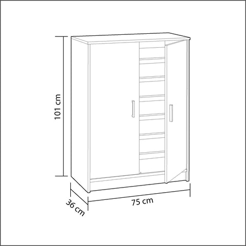 Bild-3-habitdesign-Schuhschrank-mit-2-Türen-weiß-75x35x101cm-ean-8423490231884