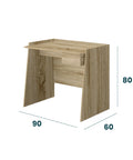 Bild-3-King-Collection-Schreibtisch-aus-Eichenholz-mit-Schublade-90x60x80cm-EAN-8023755057558