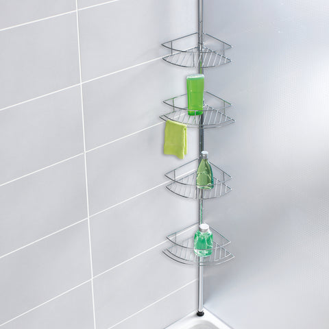 Bild-3-WENKO-teleskopisches-Eckregal-mit-4-Ablagen-Dolcedo-EAN-4008838372500