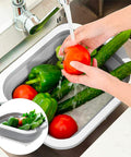 Bild-3-WENKO-multifunktionaler-faltbarer-Platzsparkorb-mit-Wasserablaufstopfen-EAN-4008069031009