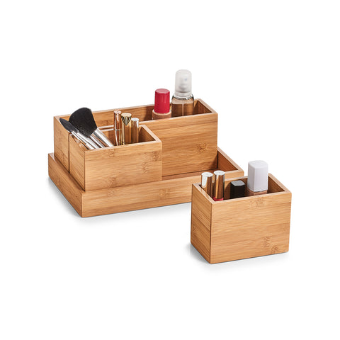 Bild-3-Zeller-Organizer-mit-Bambusablage-28x18x11cm-EAN-4003368253879