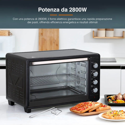 Bild-4-dcg-elektrischer-Multifunktions-Heißluftofen-80 l-mit-Timer-und-2-Zubehörteilen-2800 W-EAN-8052780964487