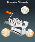 Bild-4-dcg-manuelle Nudelmaschine für frische Pasta mit abnehmbarem Griff aus Stahl-ean-8032774625730