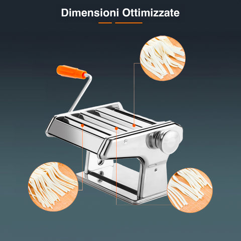 Bild-4-dcg-manuelle Nudelmaschine für frische Pasta mit abnehmbarem Griff aus Stahl-ean-8032774625730
