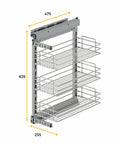 Bild-4-emuca-Küchenorganizer mit 3 ausziehbaren Ebenen für Schubladen aus Stahl 30x48cm-EAN-8432393282893