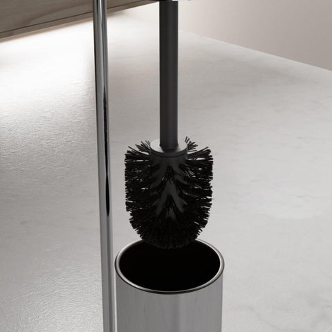 Bild-4-Feridras-Standgarnitur-mit-Toilettenbürstenhalter-und-Toilettenpapierhalter-aus-verchromtem-Stahl-22x22x56cm-EAN-8056471553332