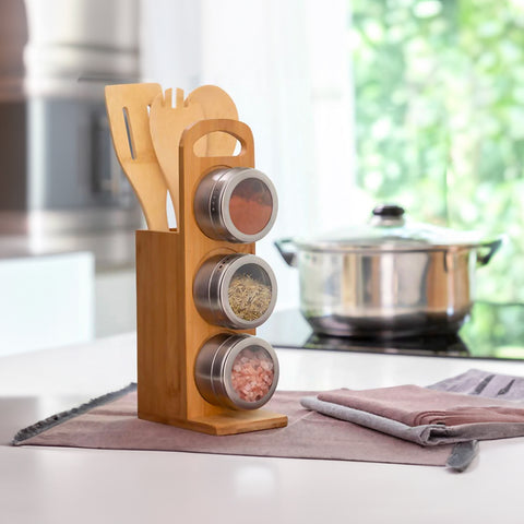 Bild-4-five-simply-smart-7-teiliges-Set-mit-3-Gewürzhaltern-Küchenutensilien-und-Organizer-EAN-3560238519899