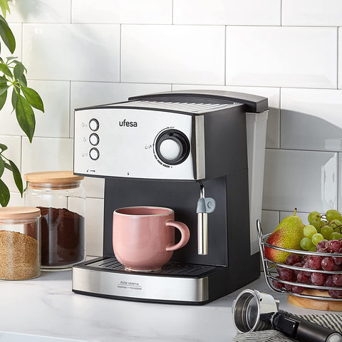 Bild-4-Ufesa-Espressomaschine-für-Kaffeepads-und-gemahlenen-Kaffee-EAN-8422160045684