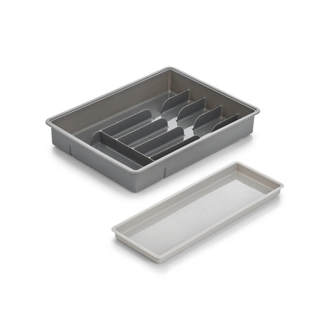 Bild-4-Zeller-Besteckkasten-mit-6-Fächern-aus-grauem-Kunststoff-EAN-4003368248738