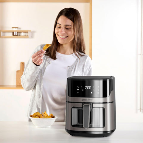 Bild-5-black-decker-Heißluftfritteuse-8-Programme-mit-Korb-65l-1600w-EAN-8432406730076