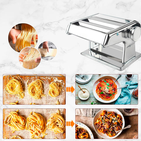 Bild-5-dcg-manuelle Nudelmaschine für frische Pasta mit abnehmbarem Griff aus Stahl-ean-8032774625730