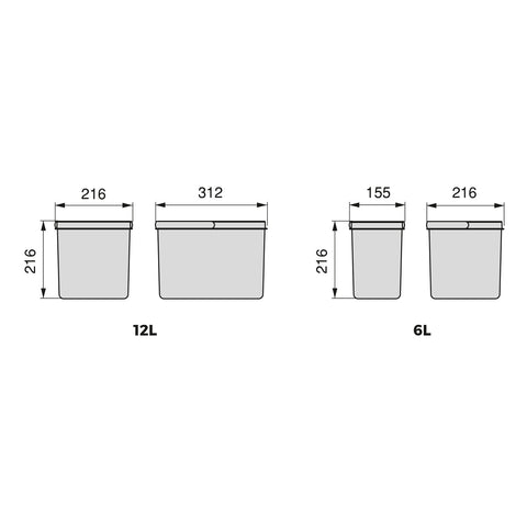 Bild-5-emuca-Set-3-Mülleimer-Mülltrennung-für-Schubladen-216cm-612l-EAN-8432393130996