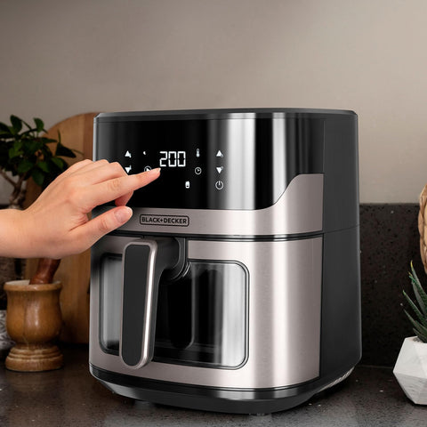 Bild-7-black-decker-Heißluftfritteuse-8-Programme-mit-Korb-65l-1600w-EAN-8432406730076