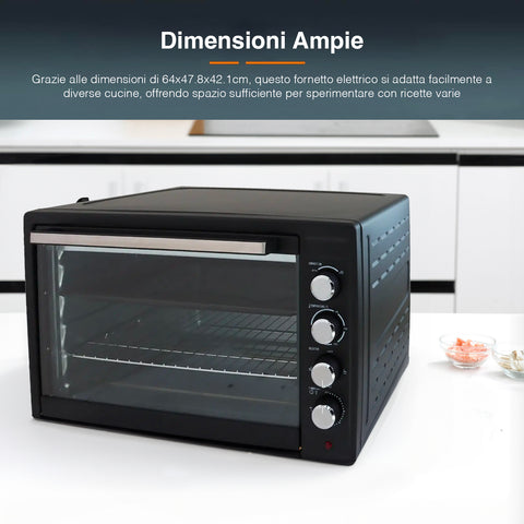 Bild-7-dcg-elektrischer-Multifunktions-Heißluftofen-80 l-mit-Timer-und-2-Zubehörteilen-2800 W-EAN-8052780964487