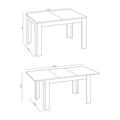 Bild-9-habitdesign-ausziehbarer-Küchentisch-Holz-78x90x140-190cm-ean-8423490265957