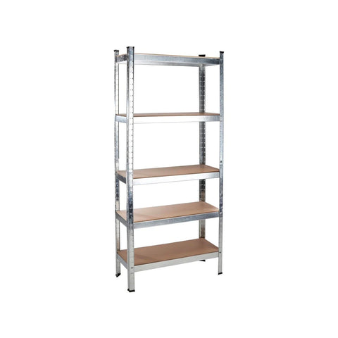 Aufbewahrungsregal mit 5 Böden aus Stahl und MDF, Gesamttragfähigkeit 875 kg, Steckmontage, EAN-8023755054588